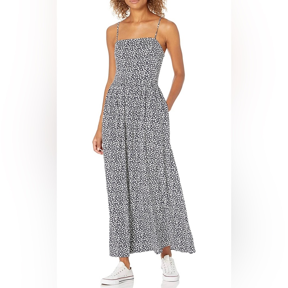 NWT Georgette Smock-Back Maxi Dress